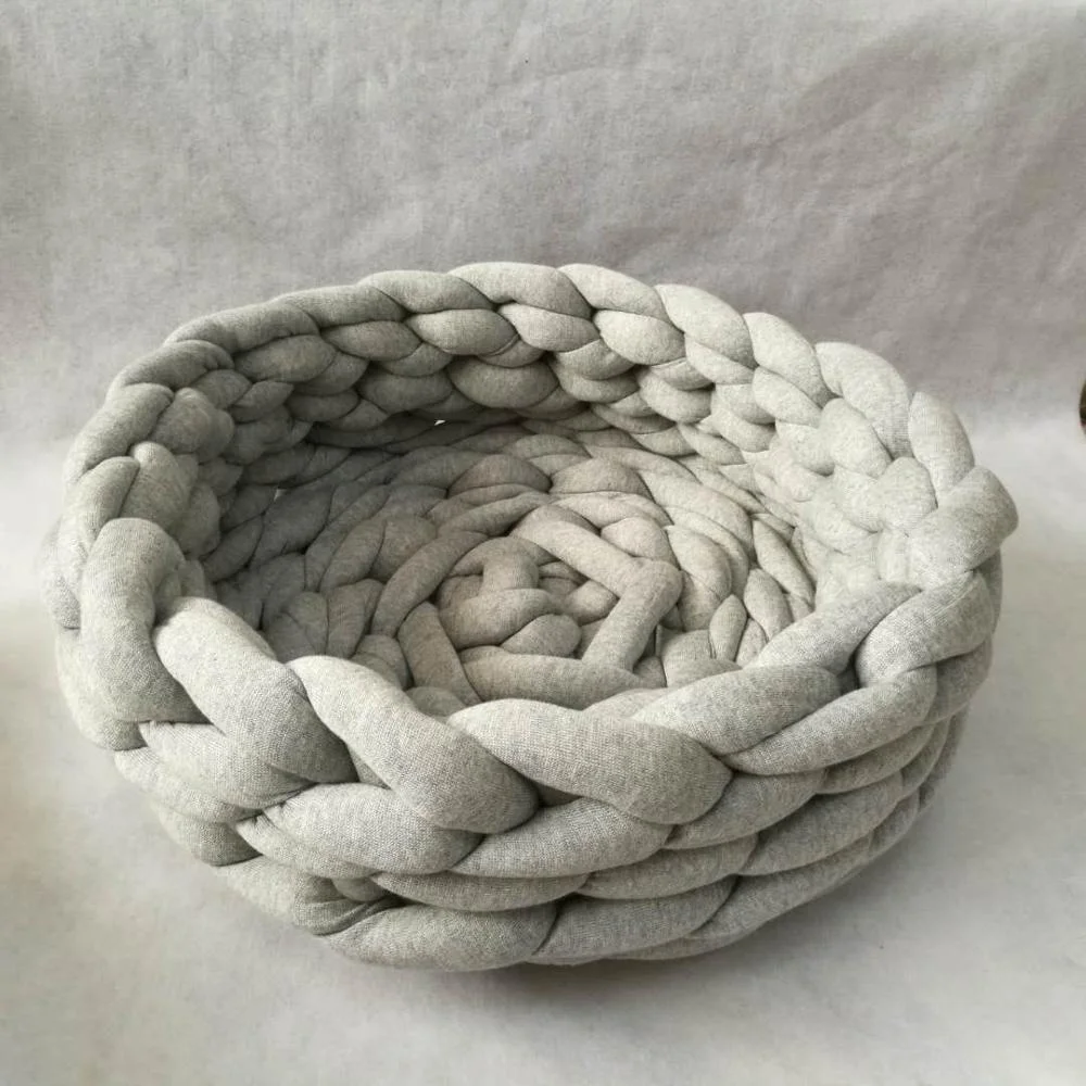
Pet bed round Arm Knitting Cotton tube for soft dog blanket 