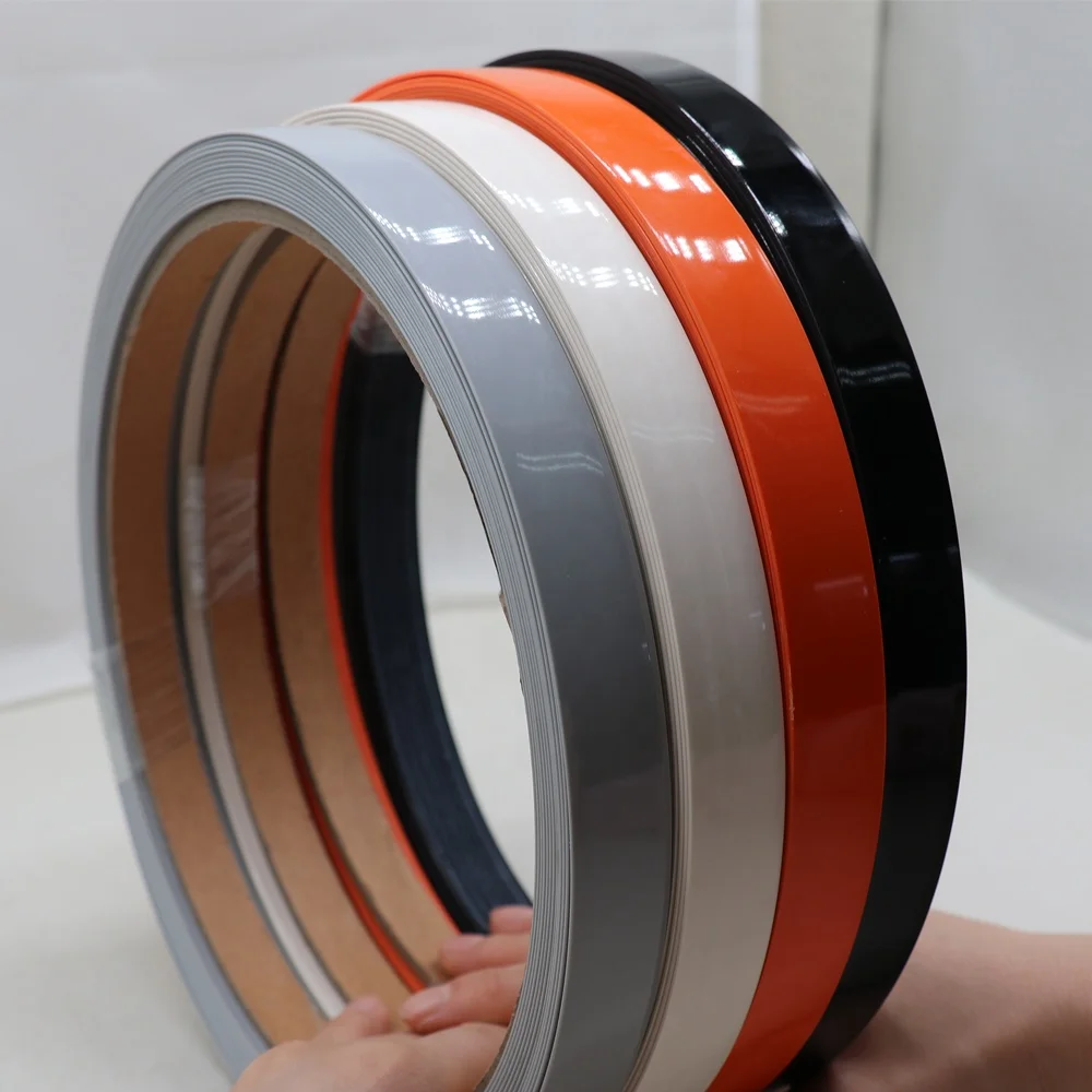 Пластиковая лента для облицовки краев, одноцветные аксессуары для мебели из ПВХ