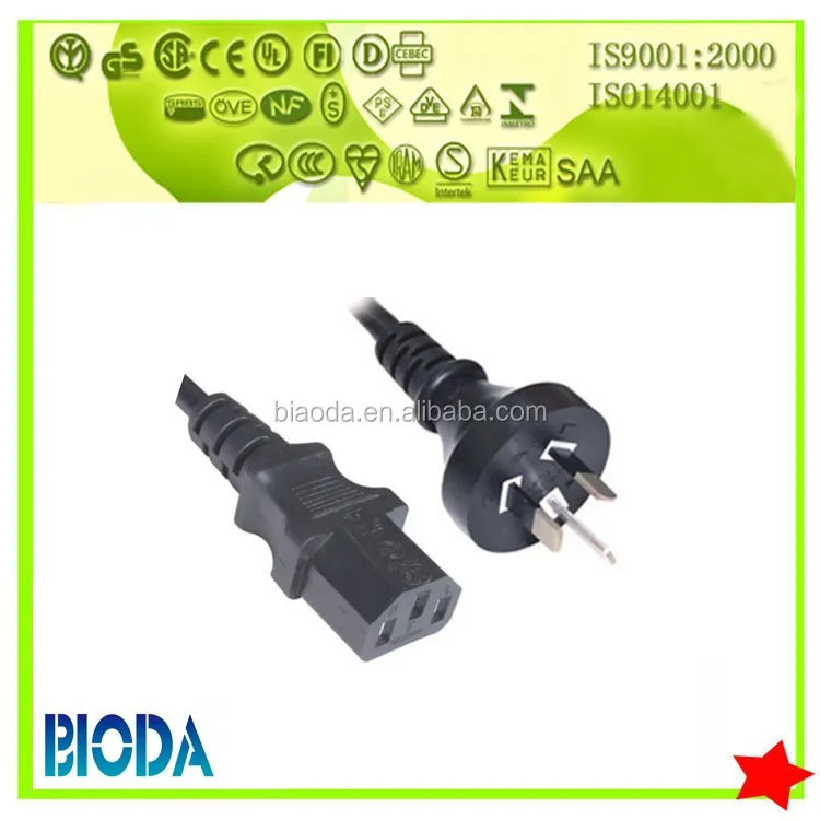 Saa утверждения 10A 250 В 3 контакт. C13 разъем австралия стандартный кабель питания переменного тока
