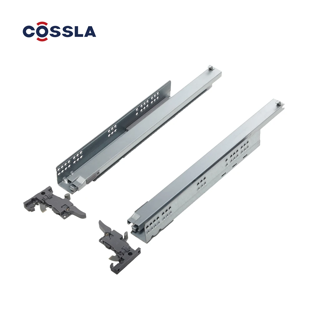 COSSLA Under Mount Soft Close Full Extension Drawer Slide with 2D Trigger Adjustment