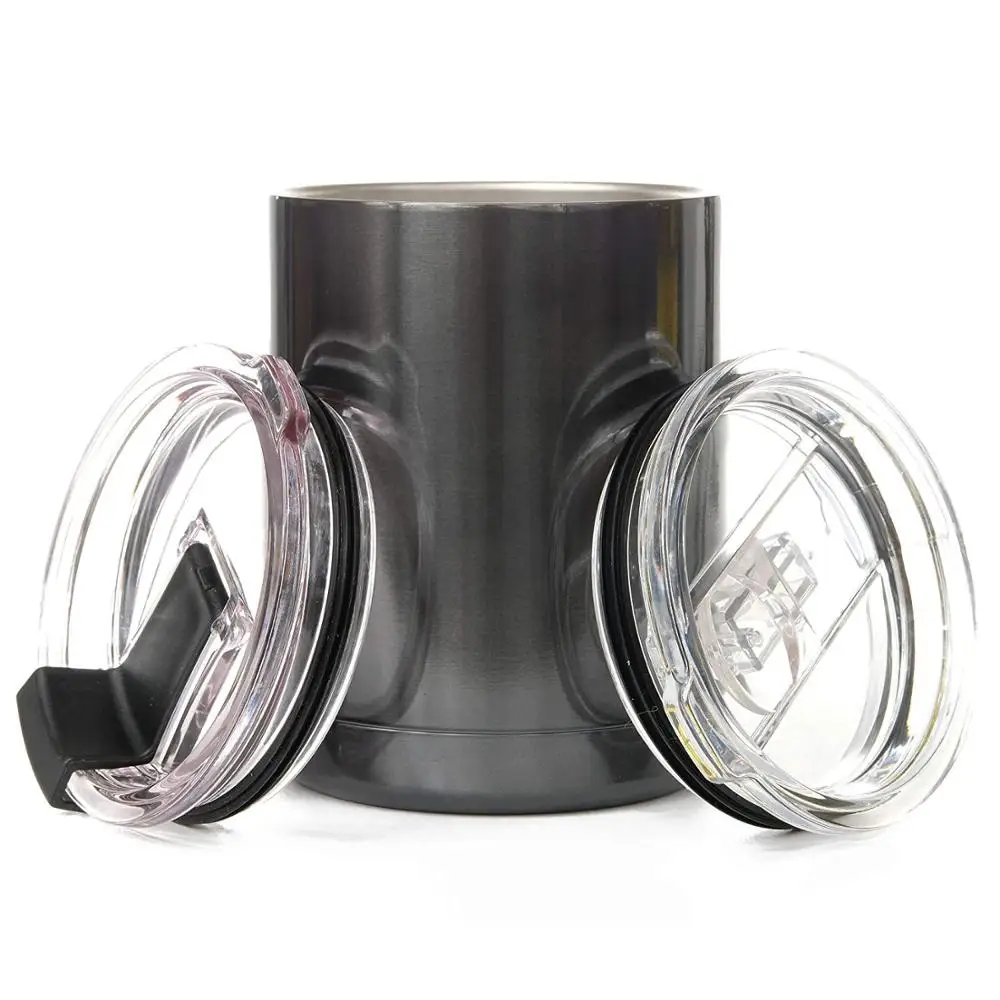 10 унций пищевой нержавеющей стали кофе вино стакан с заменяемыми крышками Изолированный Вакуумный термос чашка порошок кружки с покрытием