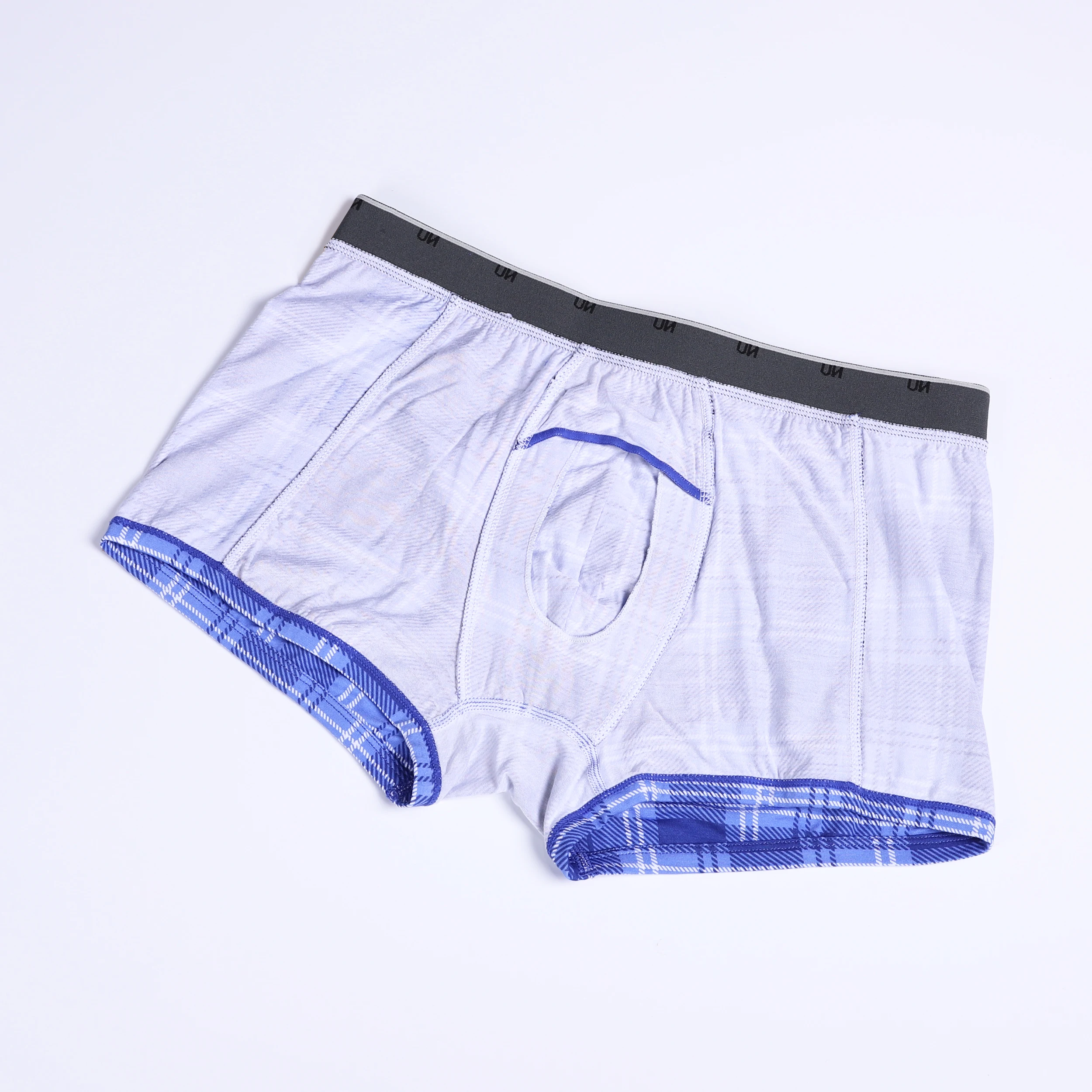 Hot selling boxer briefs elastic waistband  mens underwear with blue