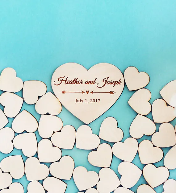 
Wedding Guest Book Wood 