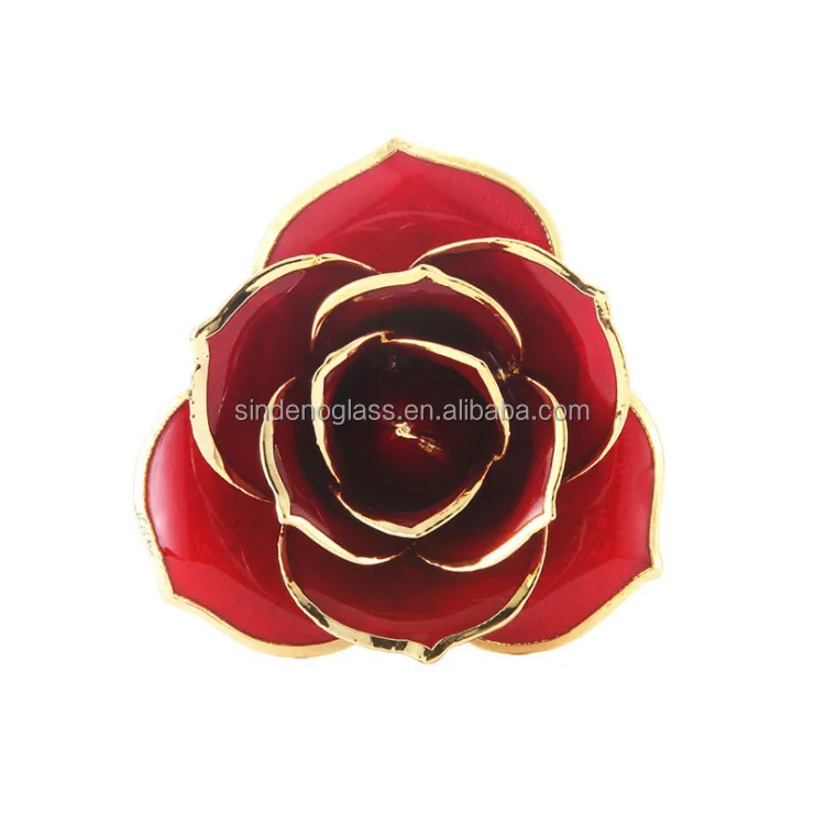 Wholesale Daya 24k Gold Rose Flower For Valentines Gift