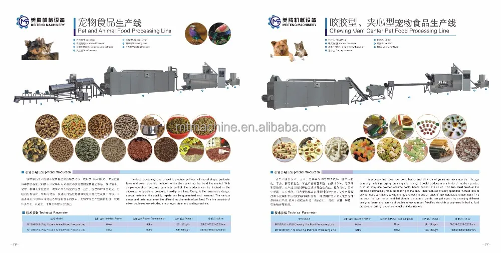 CE Certified Various Capacity Dog Production Equipment for Food Industry