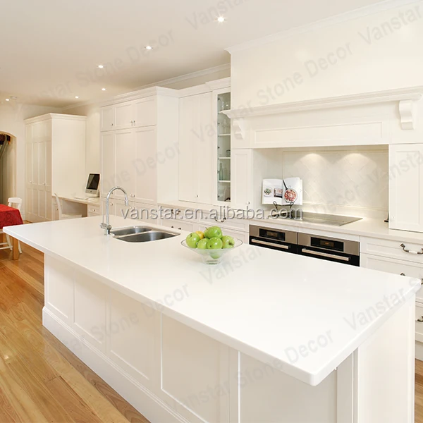 Fast Delivery Solid Surface Quartz Galaxy White Kitchen Countertops