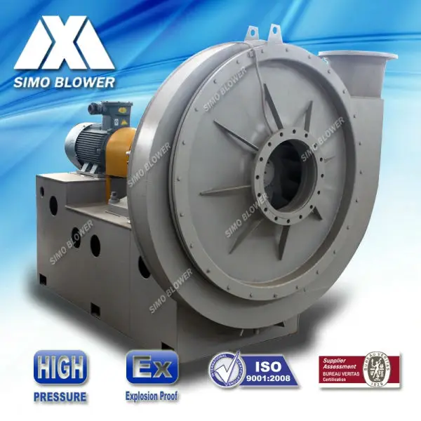 non-explosive flammable gas transportation by centrifugal fan