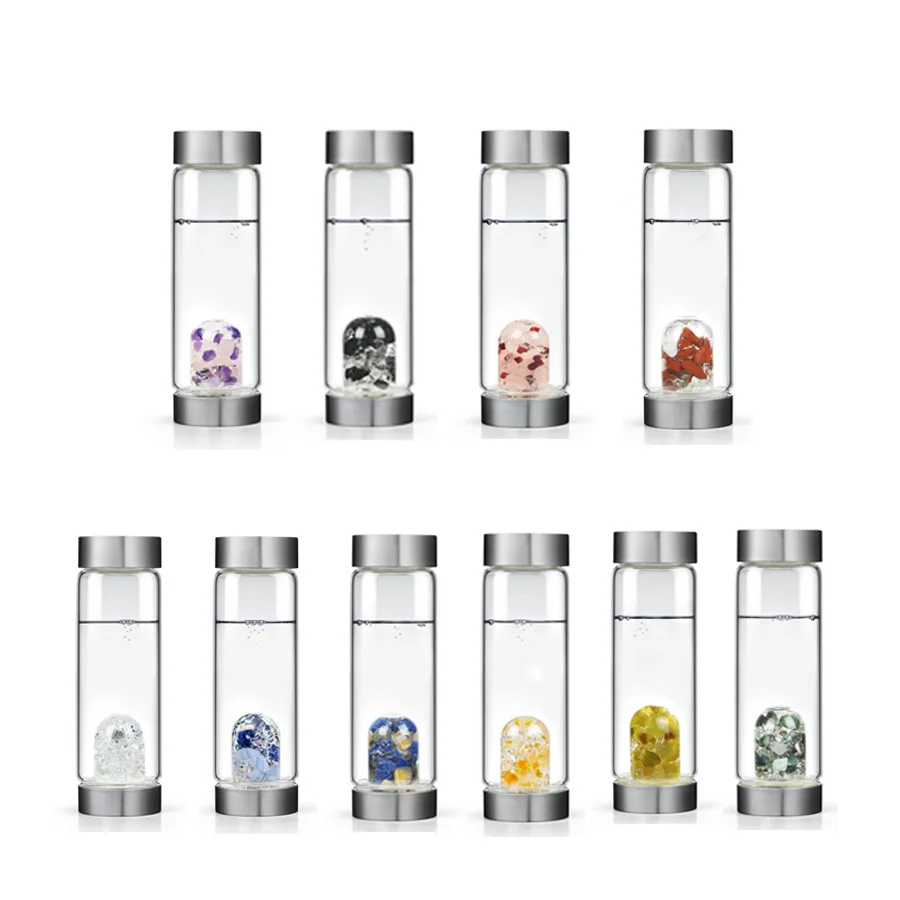 heart shape luxurious crystal drink infused water bottle 500ml