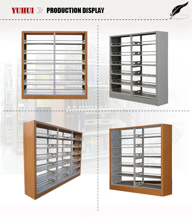 
High quality 6 tier steel bookshelf / iron bookshelf / stainless steel bookshelf 