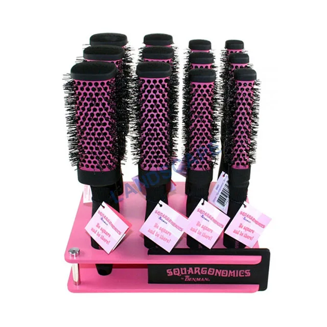 Custom Made Acrylic Hair Brush Display Stand / Countertop Hair Brush Stand / Desktop Hair Brush Display