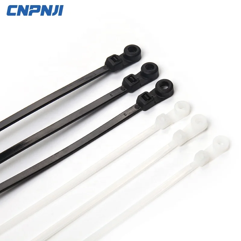 General Used Plastic Flexible Head Clamp Cable Ties with Thicken Buckle Anti-skid Tail