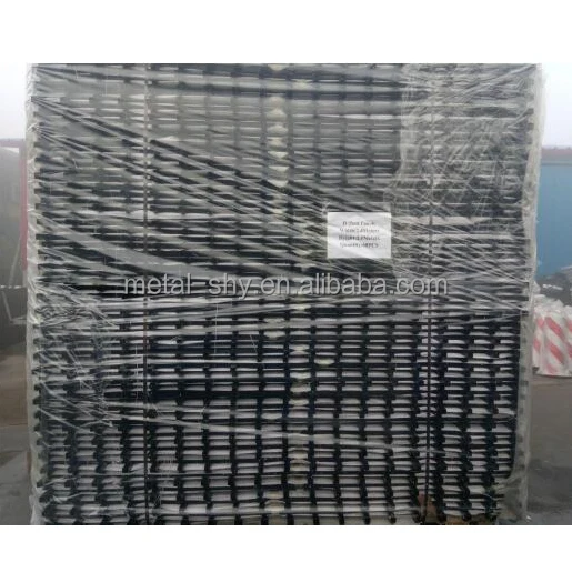 Power coated iron/ steel gate ornaments metal flower gate decoration