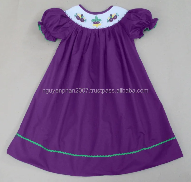 Пурпурное платье «Бишоп» для новорожденных девочек