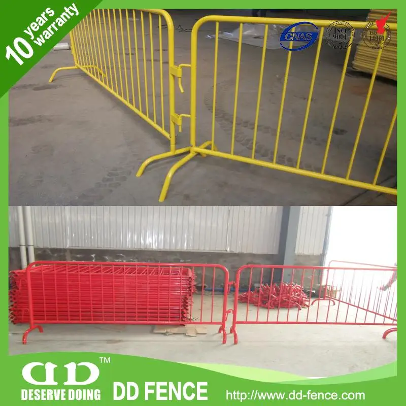 temporary metal barrier / pedestrian control barrier / temporary barriers for yellow ribbon prison run