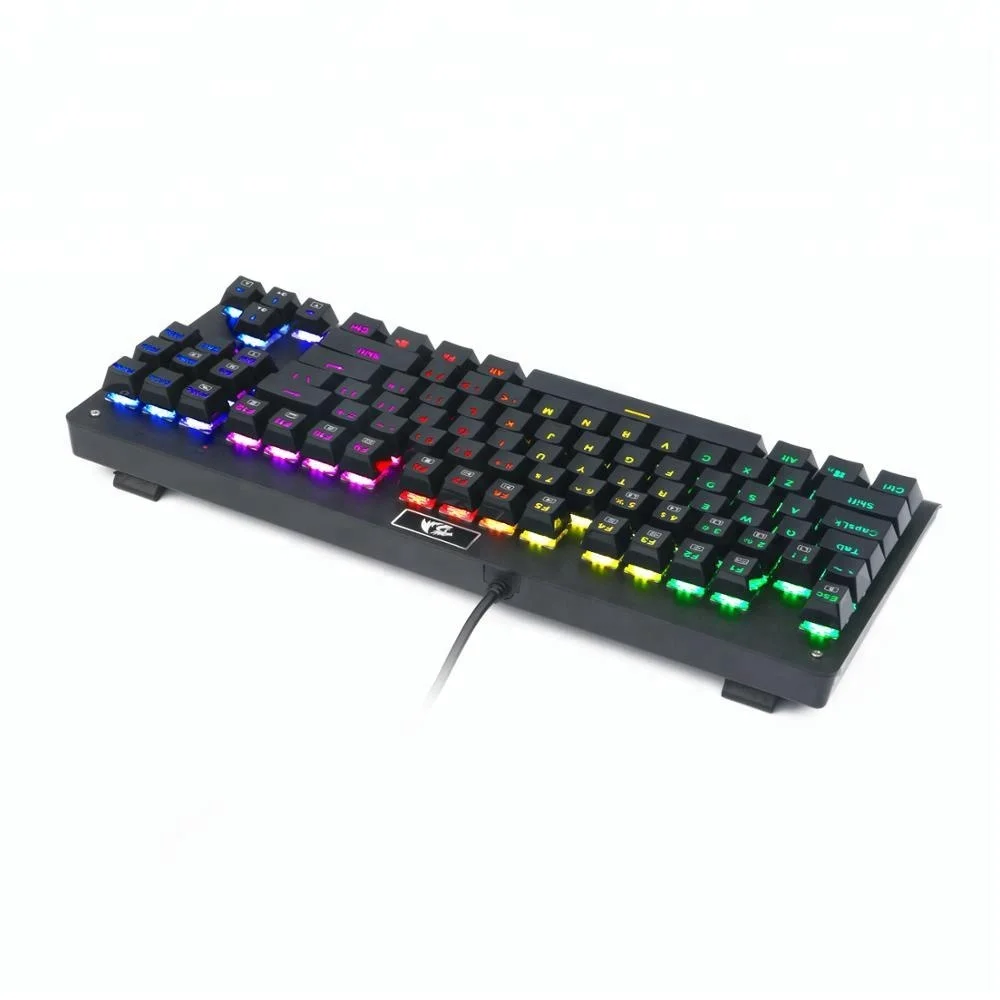 Redragon Brand 87 Keys LED Colored Keys Professional Mechanical Gaming Keyboard for Gamer Typist
