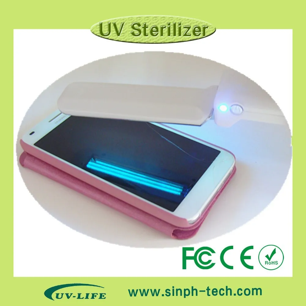 
portable high performance led uv sterilizer for countertops, computer keyboards, remote controls, telephones, 
