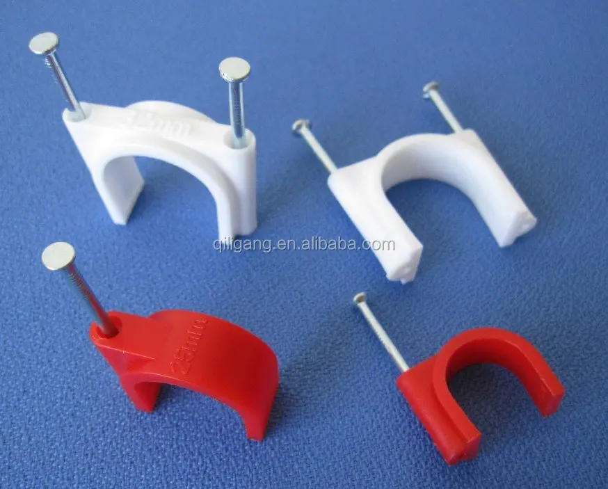 Circle cable clamp plastic wall clip