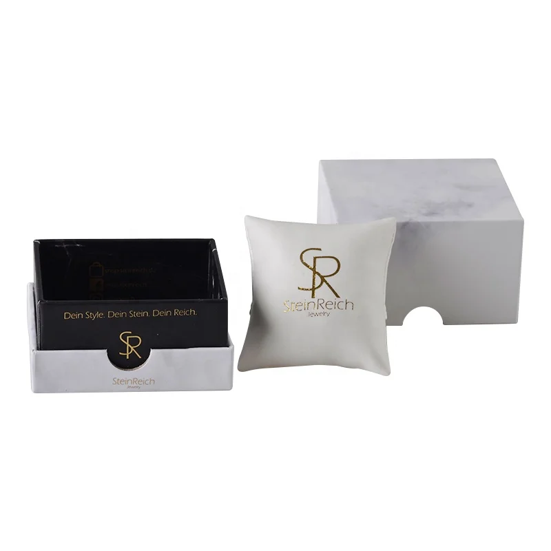High end design quartz watch packaging paper box marble printing custom logo watch box