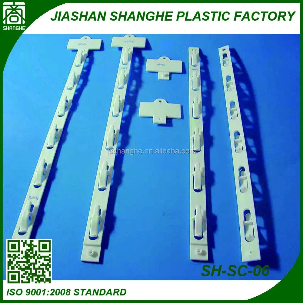 Retail plastic hanging display strips for supermarket hang strip for retail PP supermarket hanger