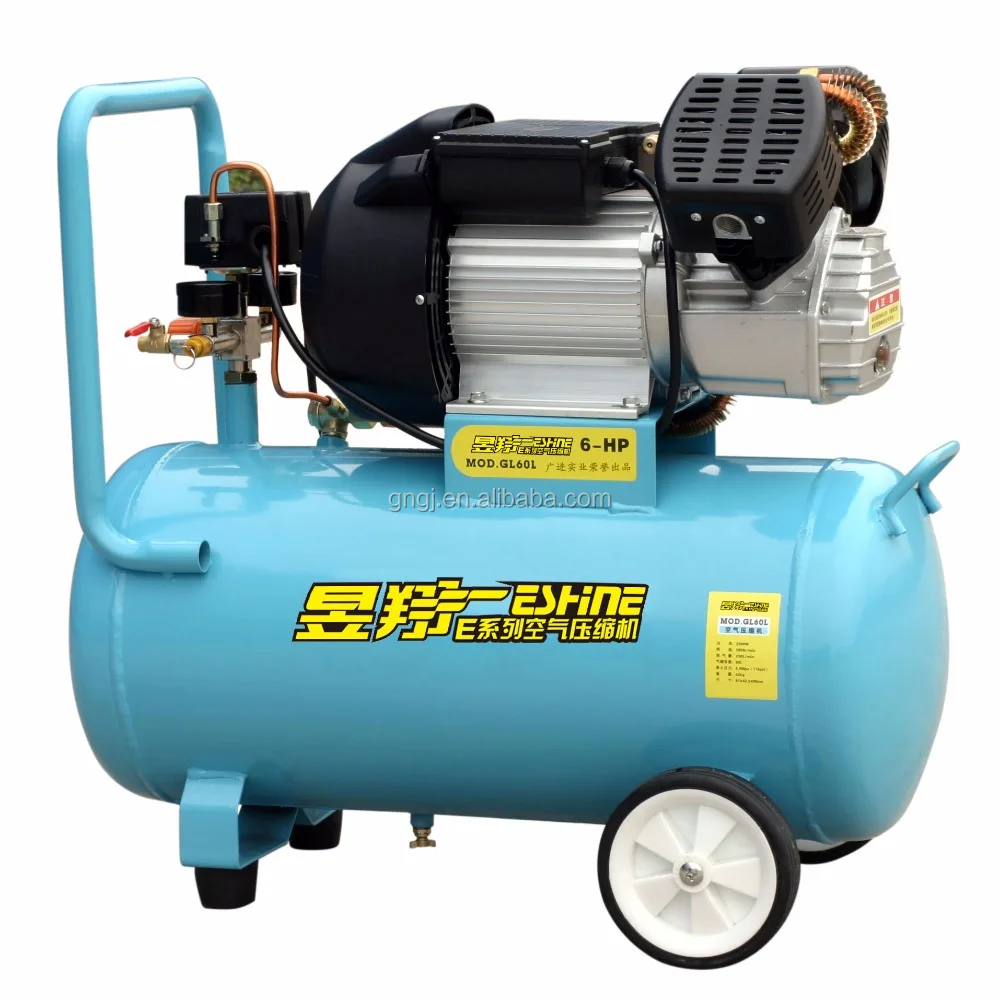 V style double cylinder head piston portable electric air compressor for painting