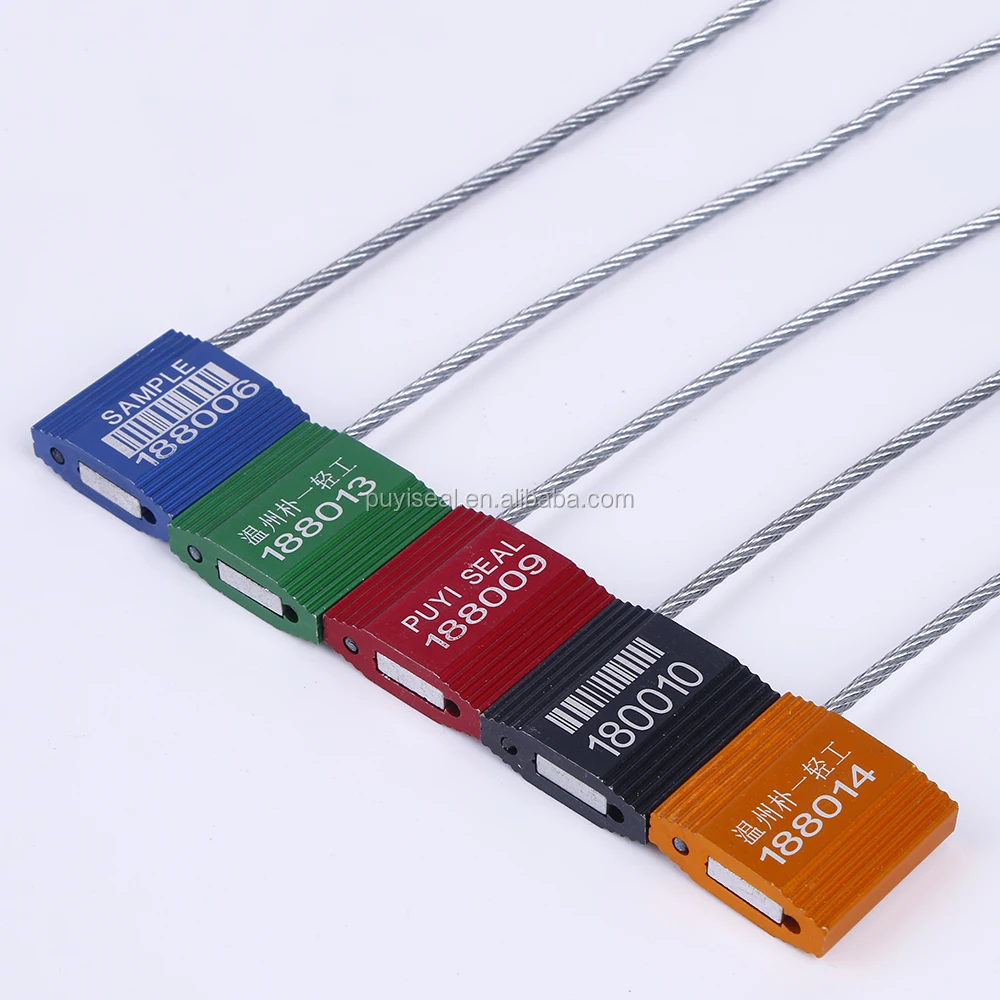 2.5mm one time used aluminum alloy stainless steel security wire cable seal