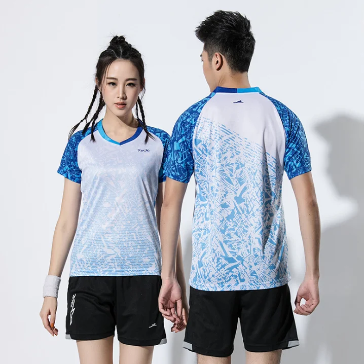 Оптовая продажа, индивидуальная Мужская спортивная одежда, быстросохнущая дышащая удобная футболка для бадминтона/тенниса