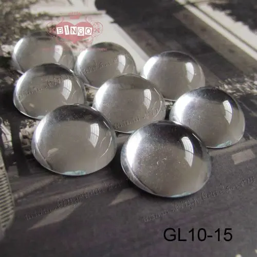 20mm Half Ball Round Clear Glass Cabochon For Jewelry
