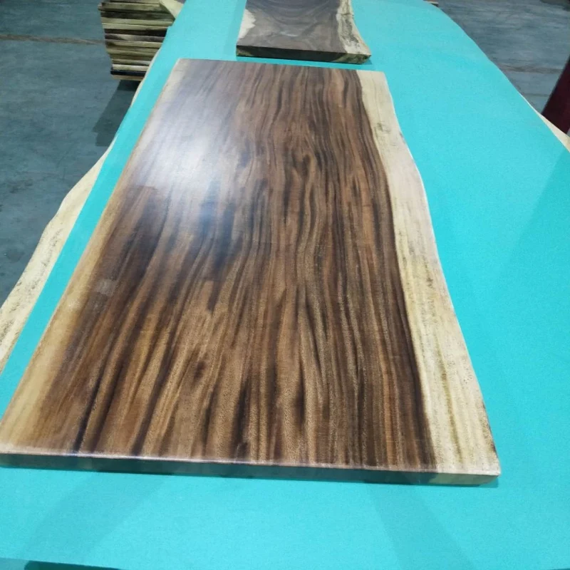 Luxury style top grade suar wood solid slab dining table top