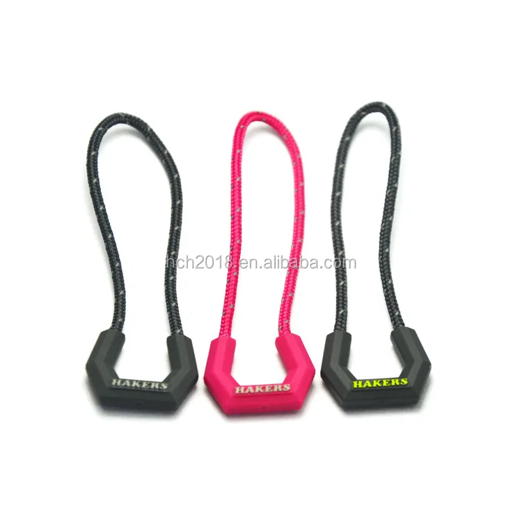 Custom rubber U shape zipper pull