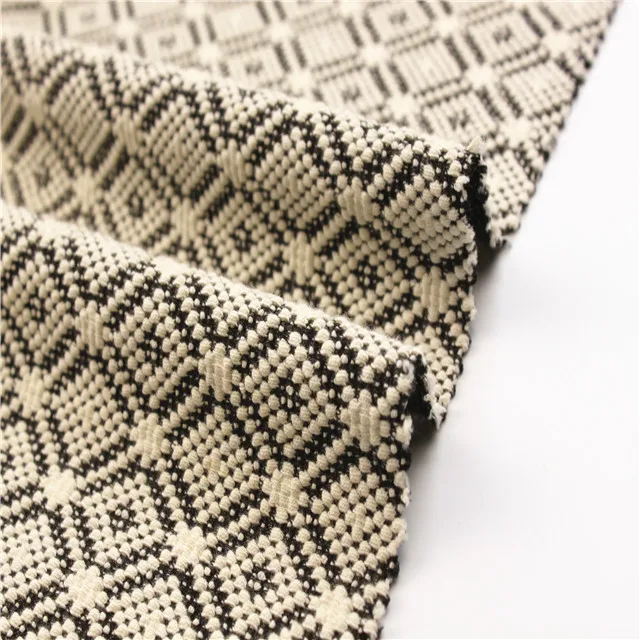 New trend black and white jacquard knitting  women skirt suit fabric for Garment