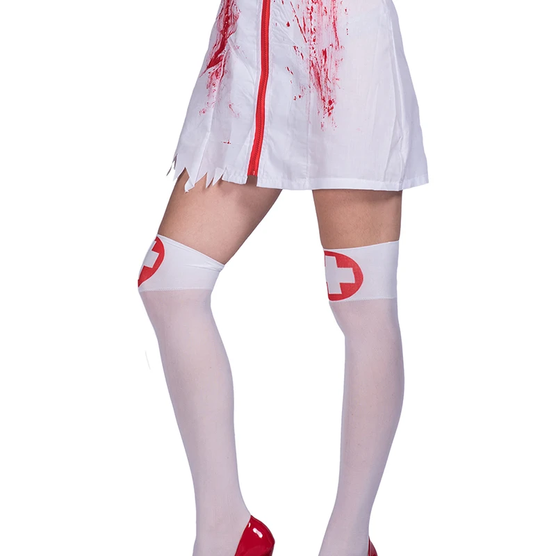 Halloween party sexy bloody nurse zombie cosplay costume for women girls fancy dress