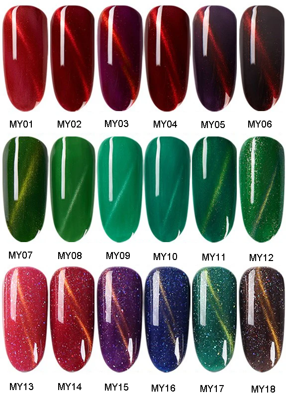 15 мл ногтей! Полупостоянная био-Гели Soak Off фиолетового цвета в стиле «кошачий глаз магнит Гель-лак LED УФ для ногтей био-гели магнитный гель