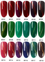 15 ML Nail Art Semi Permanent Soak Off Purple Cat Eyes Magnet Gel Polish LED UV Gel Nail Polish Magnetic Gel