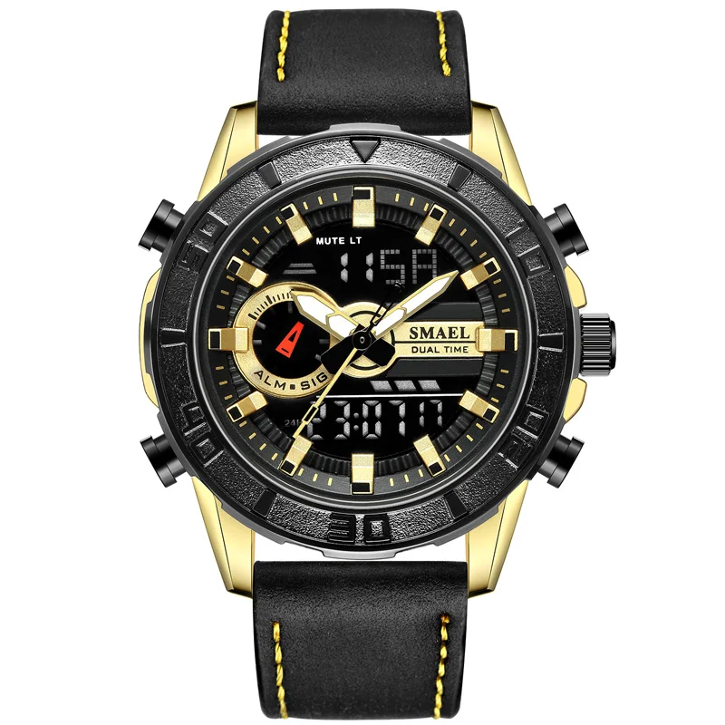 
smael 1411 japan movt analog digital alloy men watch 