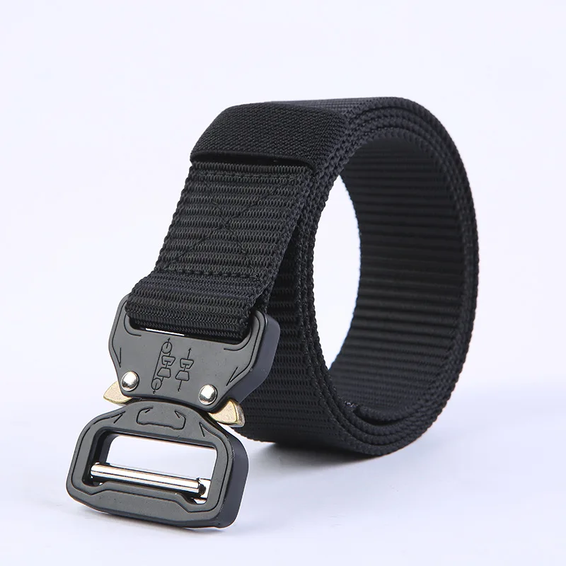 1.75 Inch Tactical Nylon Belt Adjustable Webbing Riggers Web Belt with Heavy-Duty Quick-Release Metal Buckle