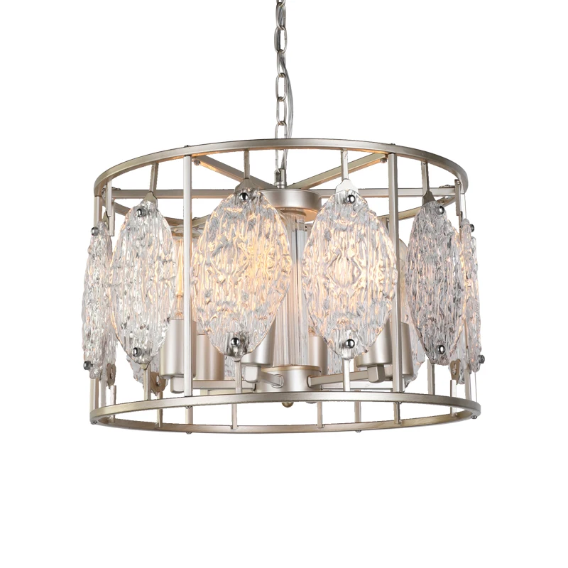 Современная простая железная стеклянная люстра, люстра из итальянского золота для столовой, гостиной, гостиницы