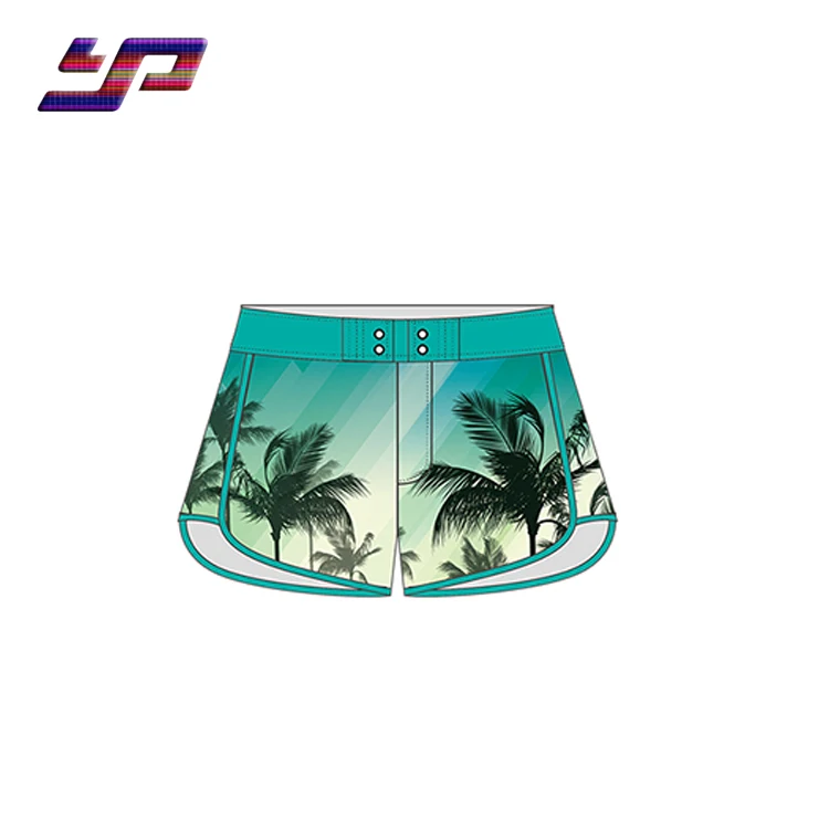 100%Polyester Custom Printed Swimming Trunks Men Sexy Board short Surf