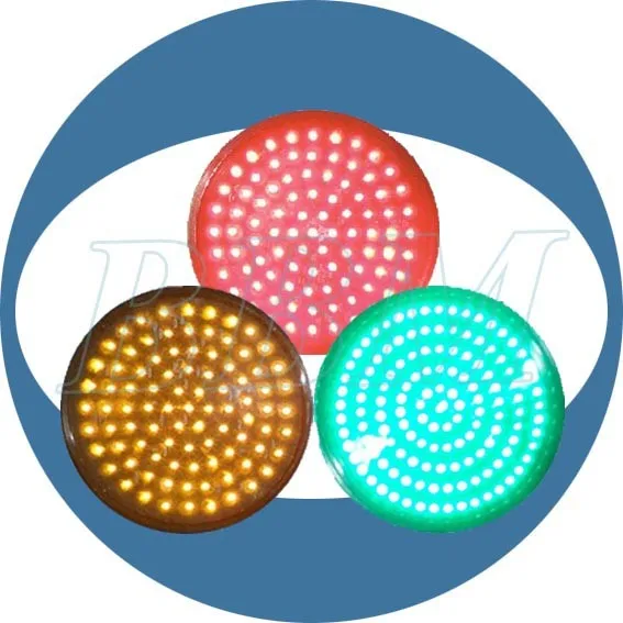 200mm tri-color 12 volt led traffic light bulbs