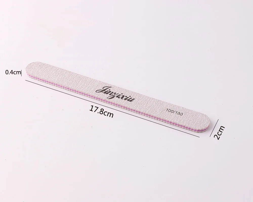 JINZIXIU Custom Printed Mini Zebra Nail File Logo Manicure Nail File Professional