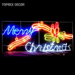 China Imported large outdoor holiday LED merry christmas luces de navidad decor lights