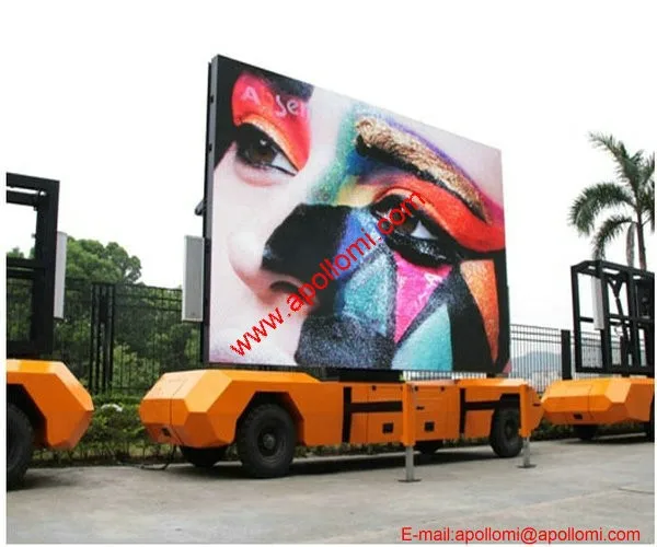 taxi top trailer video advertising P8mm led display electronic