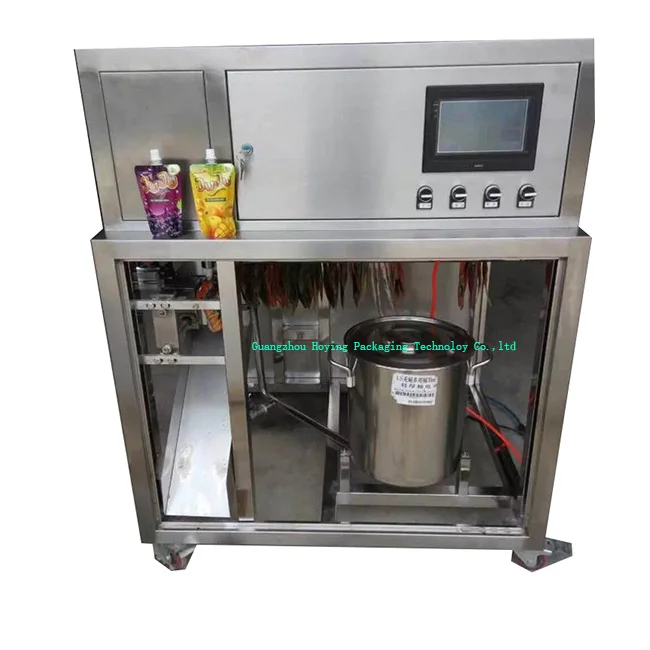 Automatic small size fruit puree spout pouch filling machine baby food stand up spout pouch packing machine