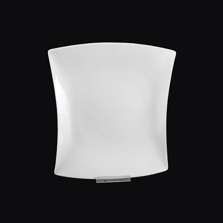 Rectangular white porcelain Tableware eco-friendly for hotel and restaurant banquet plate