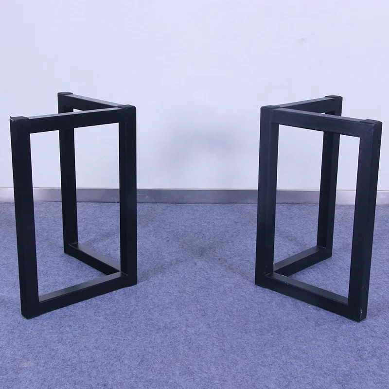 Wholesale various models wrought iron table base wood slab cast iron table base for sale iron table leg