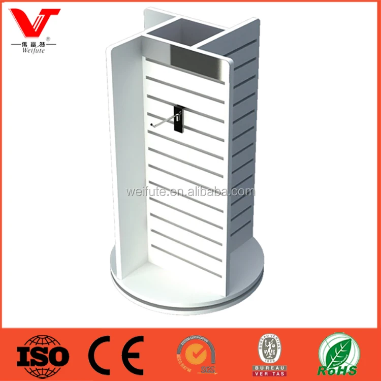 Rotating Wooden Countertop Key Chain Display / countertop jewelry display rack