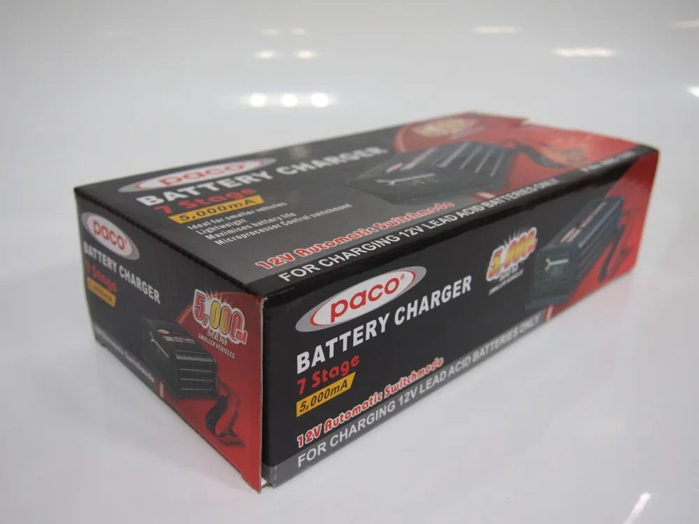PACO universal automatic 12v 24v lead acid car battery charger for electrical appliance