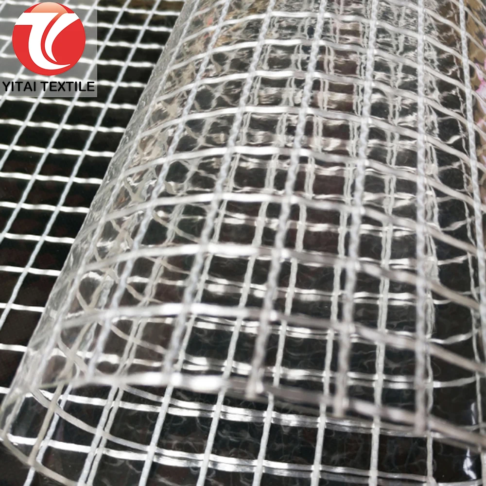 1000d * 1000d clear  transparent pvc tarpaulin mesh fabric