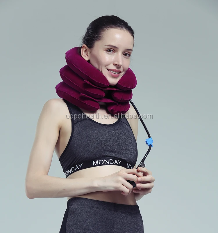 inflatable cervical collar types soft air pump neck brace traction