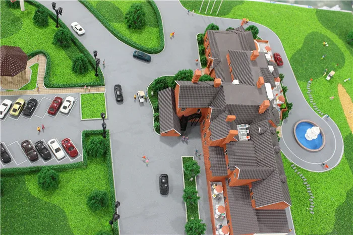 Миниатюрная Архитектурная Модель виллы со светодиодным освещением для продажи, производитель моделей в масштабе