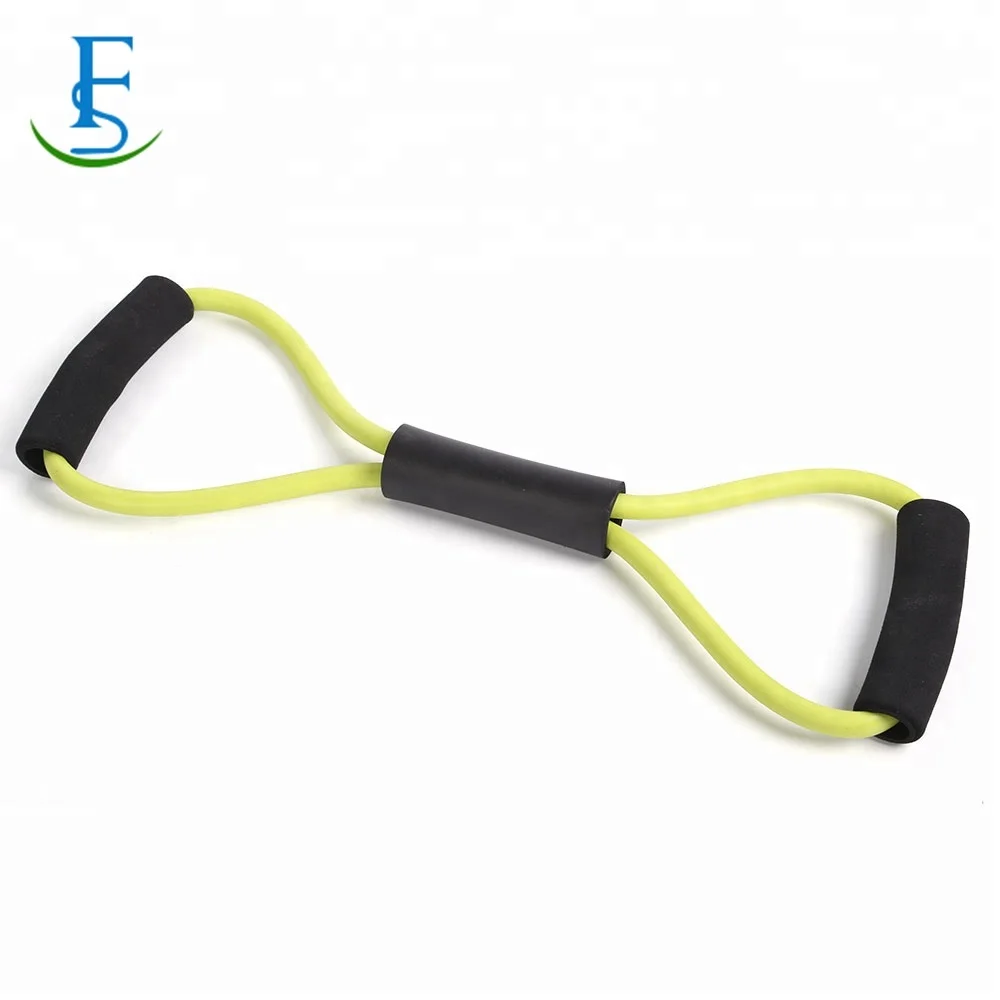 Training Pull Up Power Exercise Custom Stretch 8 Shaped Tube Resistance Bands Chest Expander
